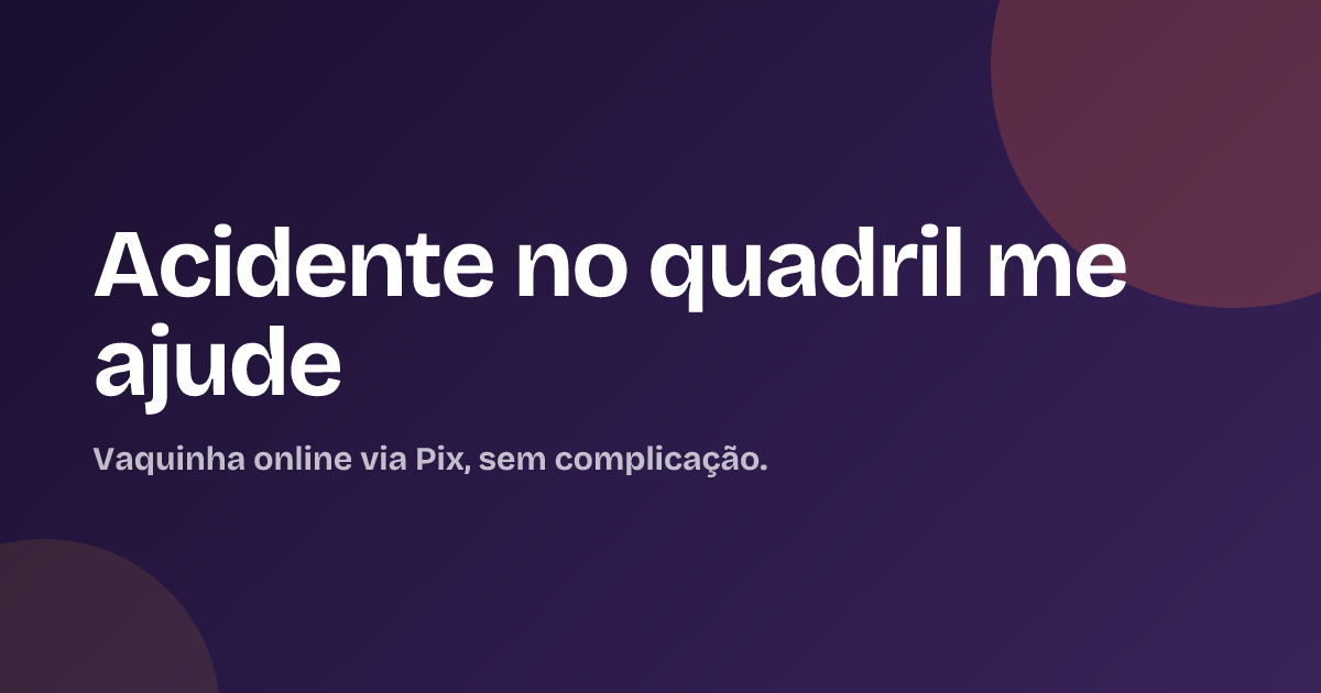 Acidente no quadril me ajude
