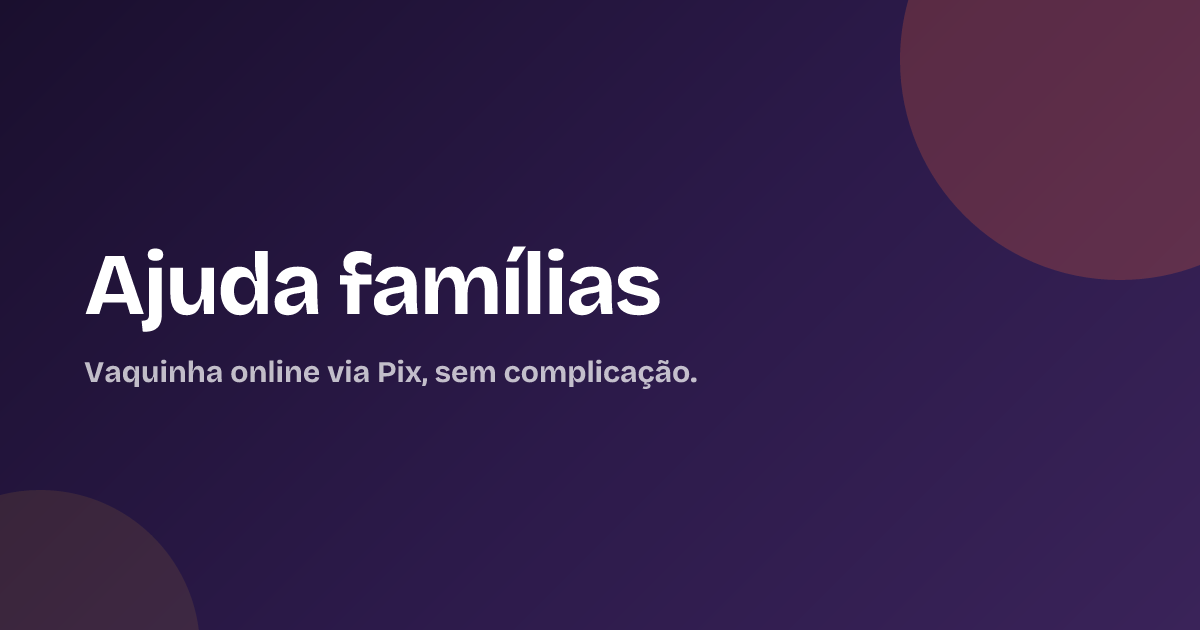Ajuda famílias