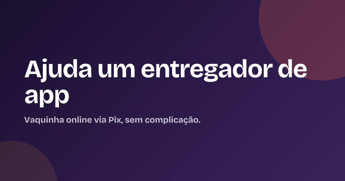 Ajuda um entregador de app