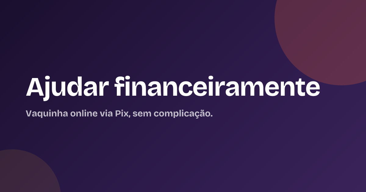 Ajudar financeiramente