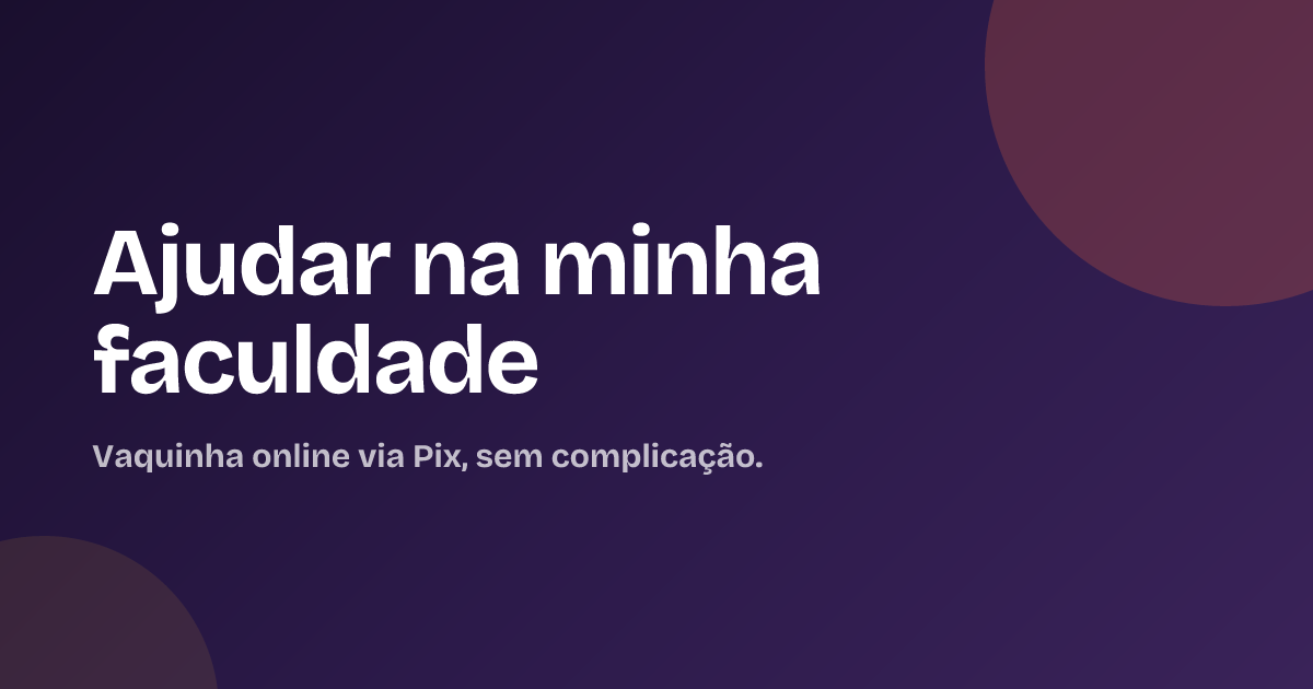 Ajudar na minha faculdade