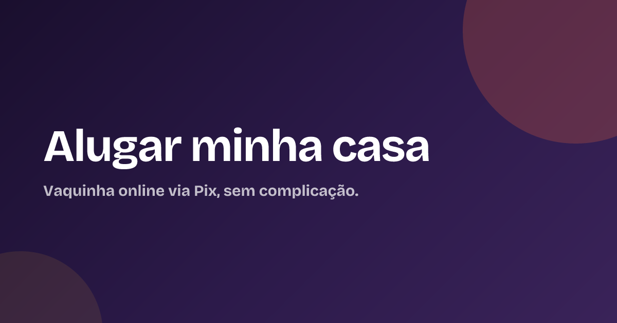 Alugar minha casa