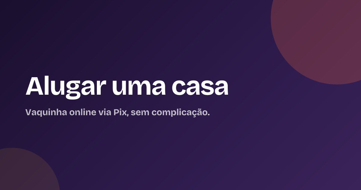 Alugar uma casa