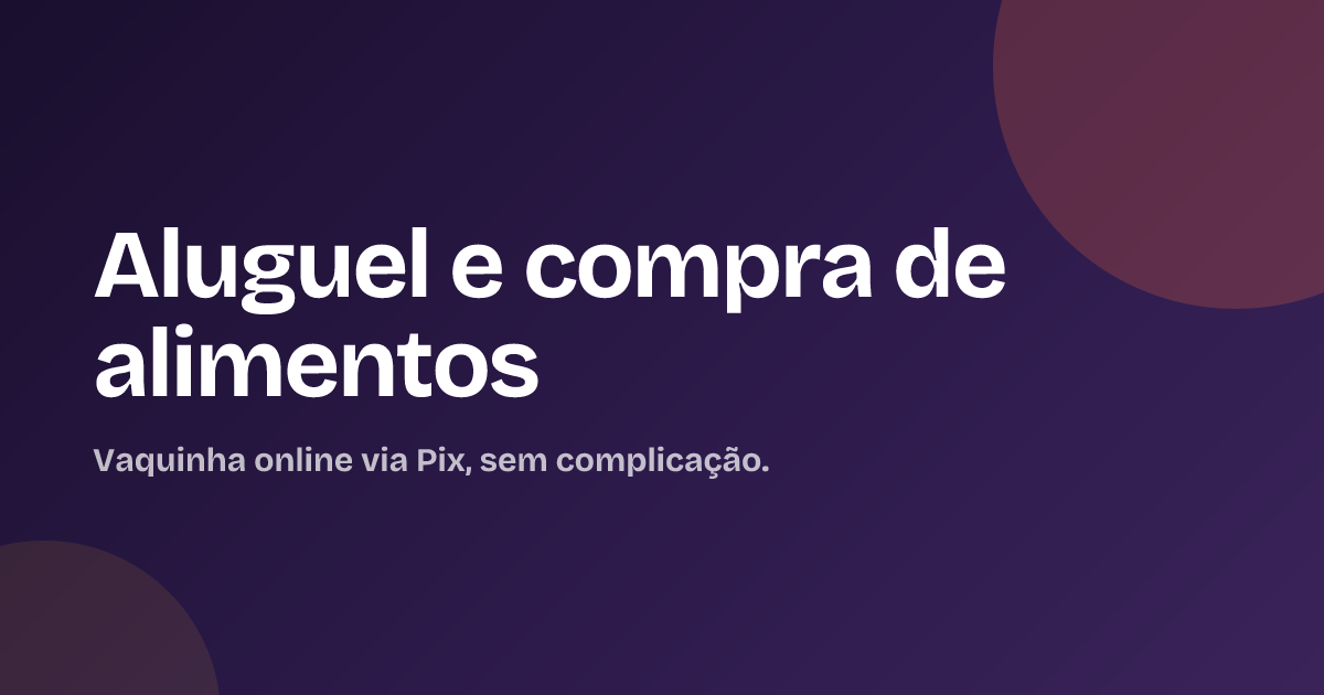 Aluguel e compra de alimentos