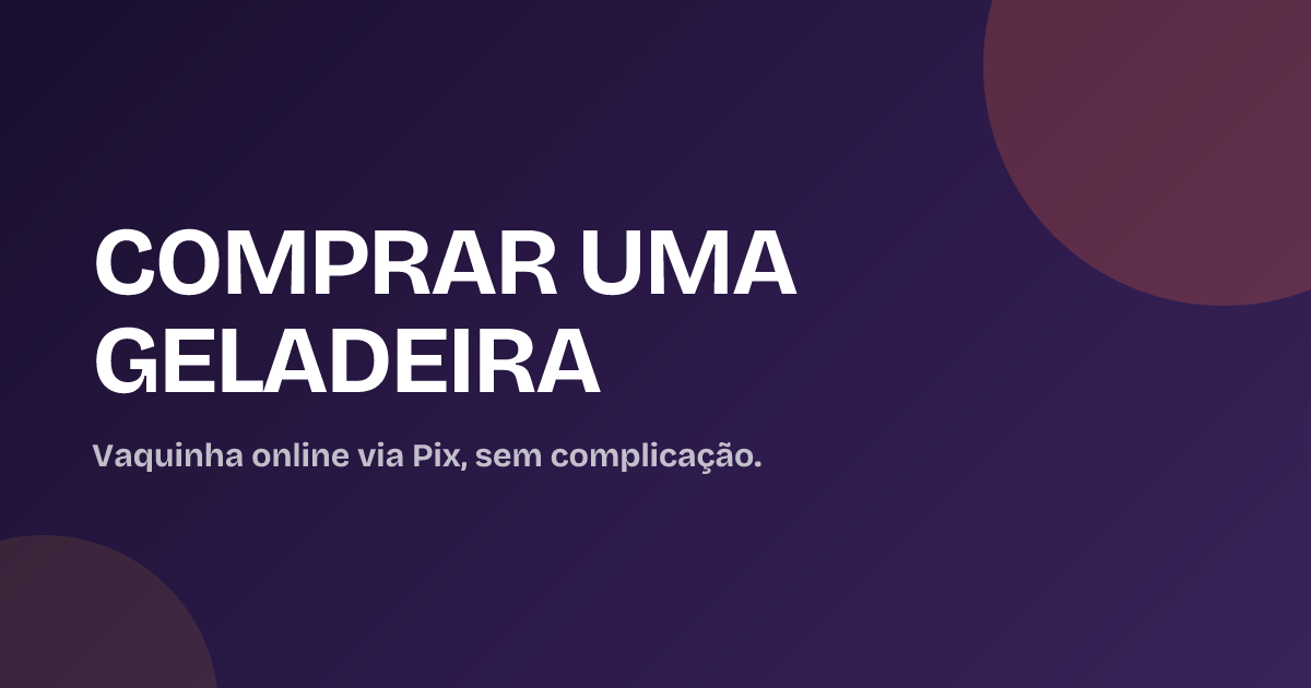 COMPRAR UMA GELADEIRA