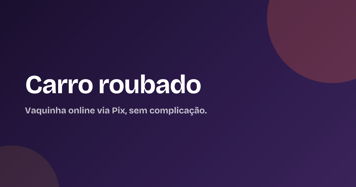 Carro roubado