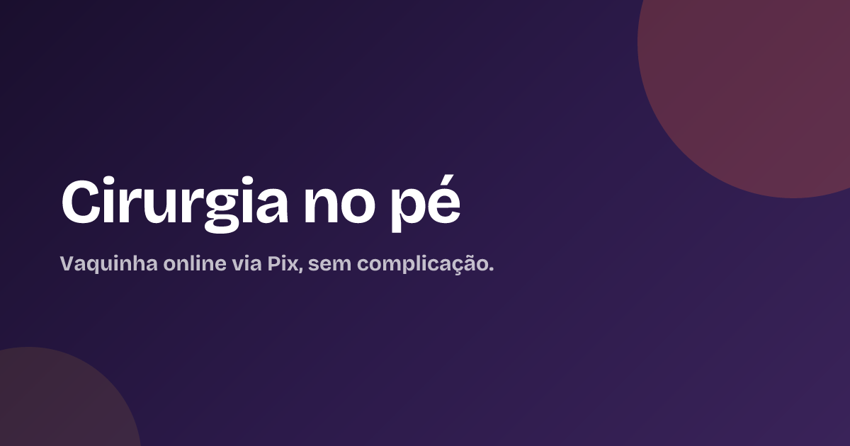 Cirurgia no pé