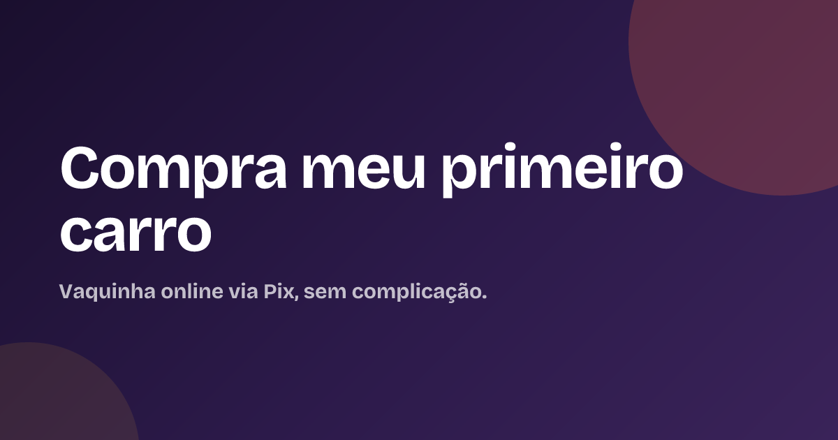 Compra meu primeiro carro