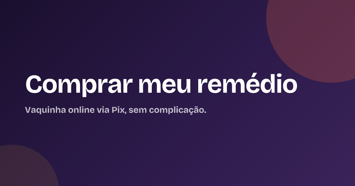 Comprar meu remédio
