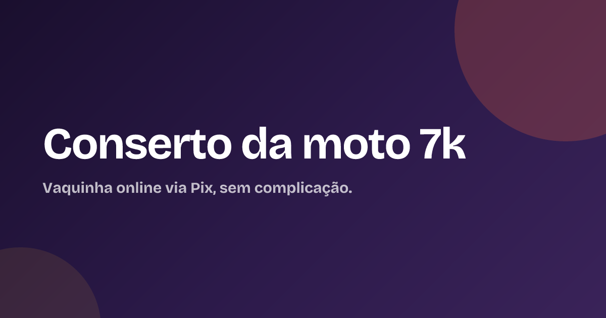 Conserto da moto 7k