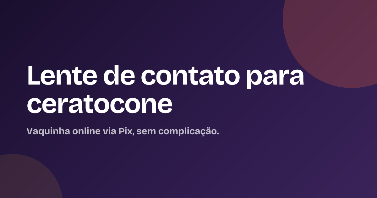 Lente de contato para ceratocone