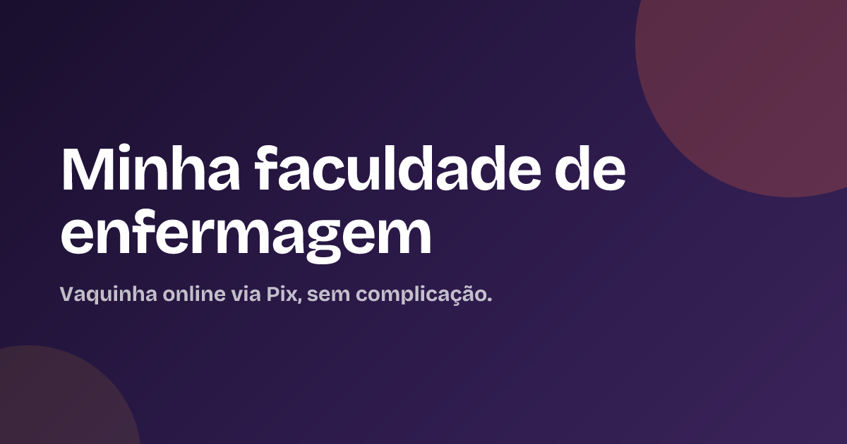 Minha faculdade de enfermagem