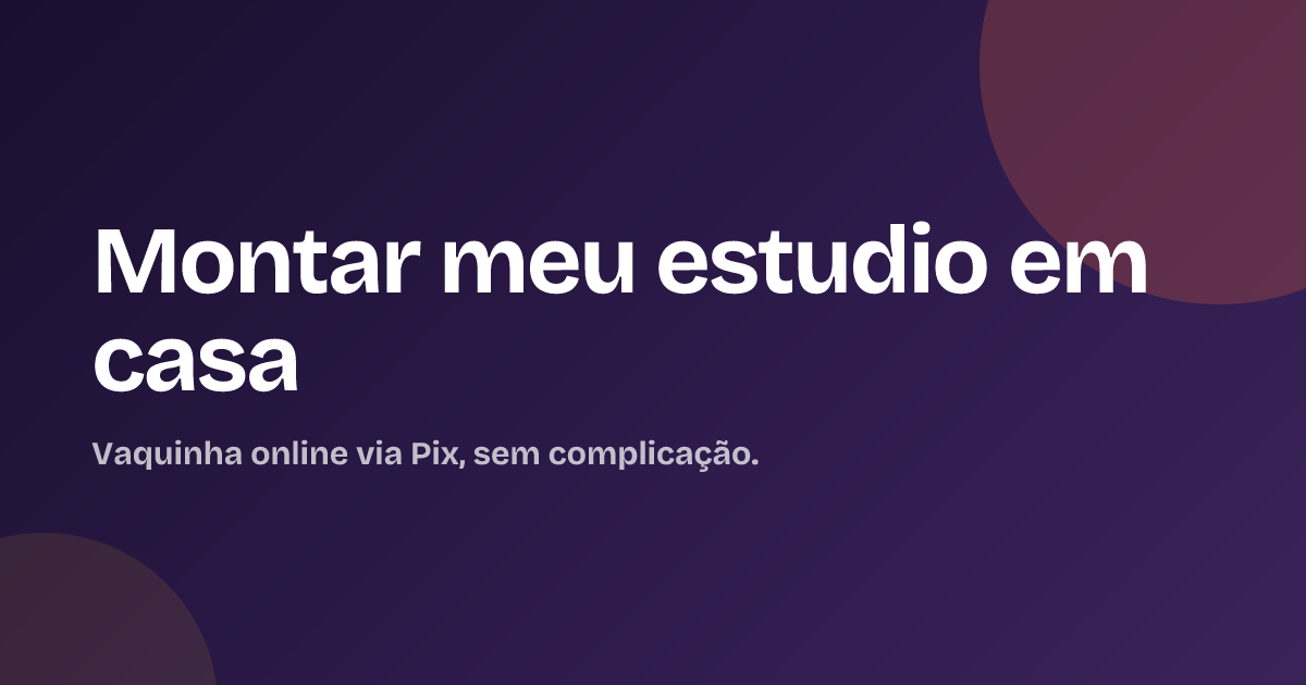 Montar meu estudio em casa