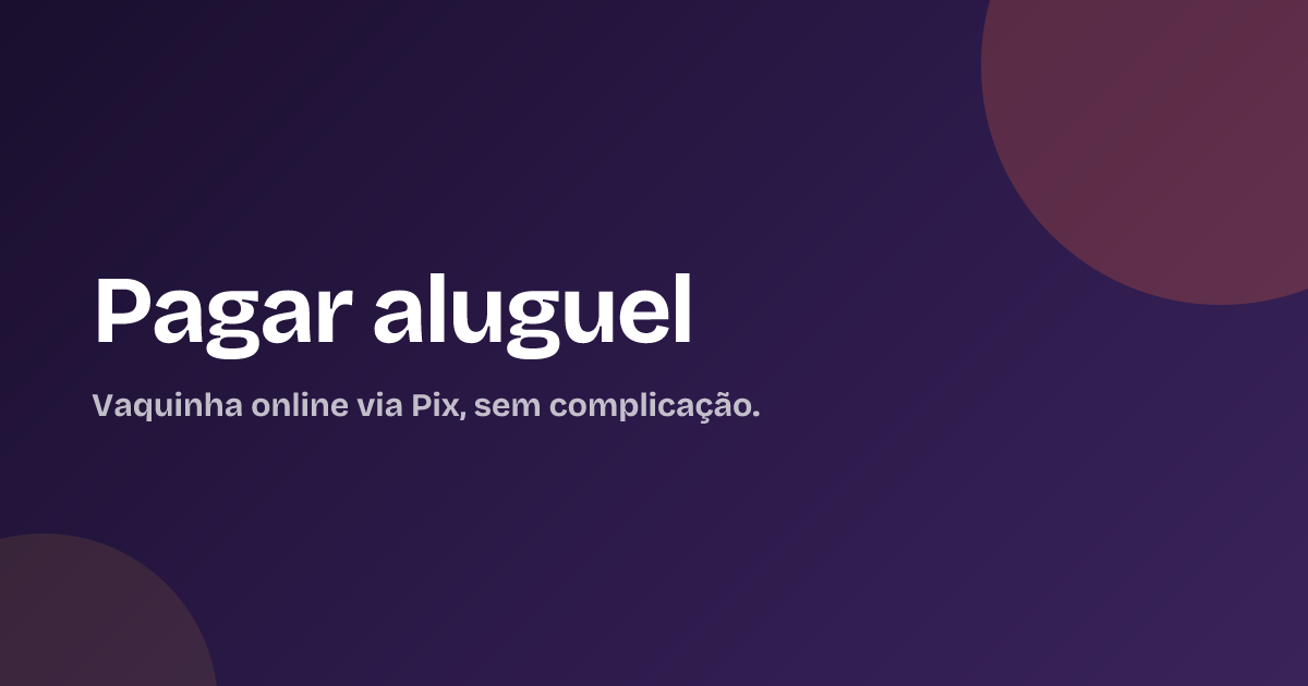 Pagar aluguel