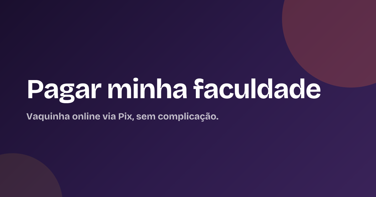 Pagar minha faculdade