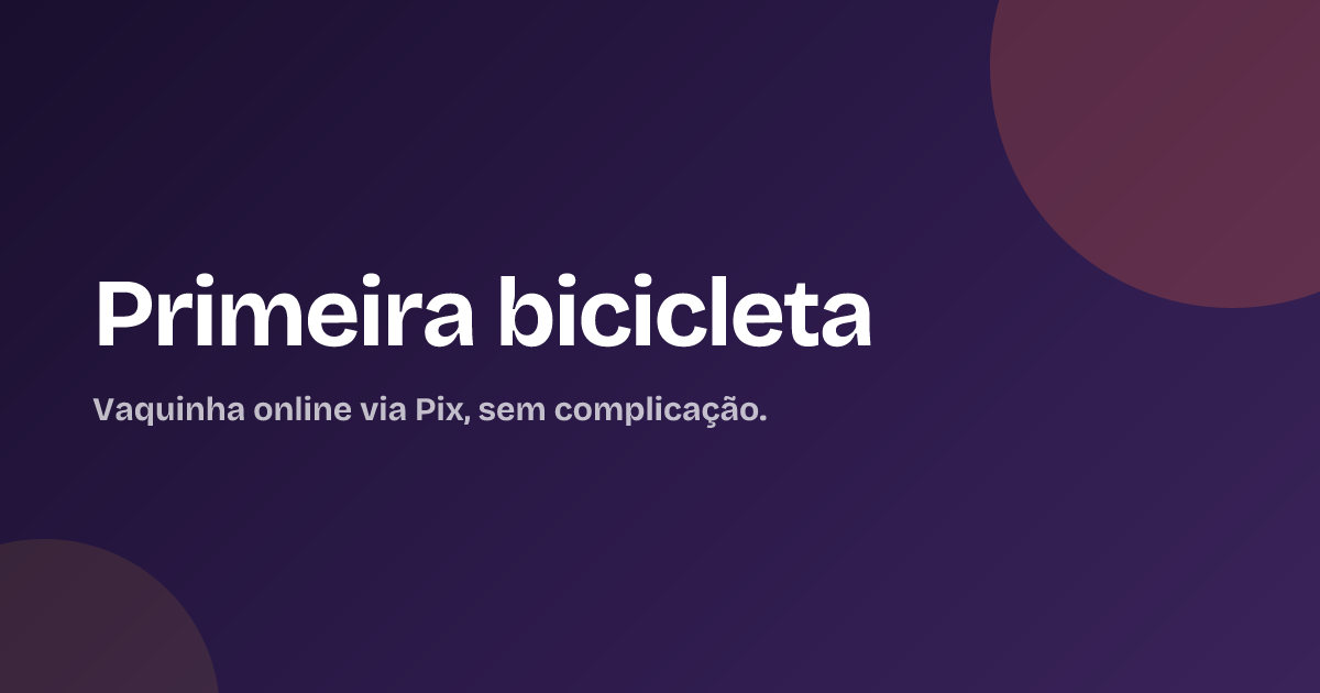 Primeira bicicleta