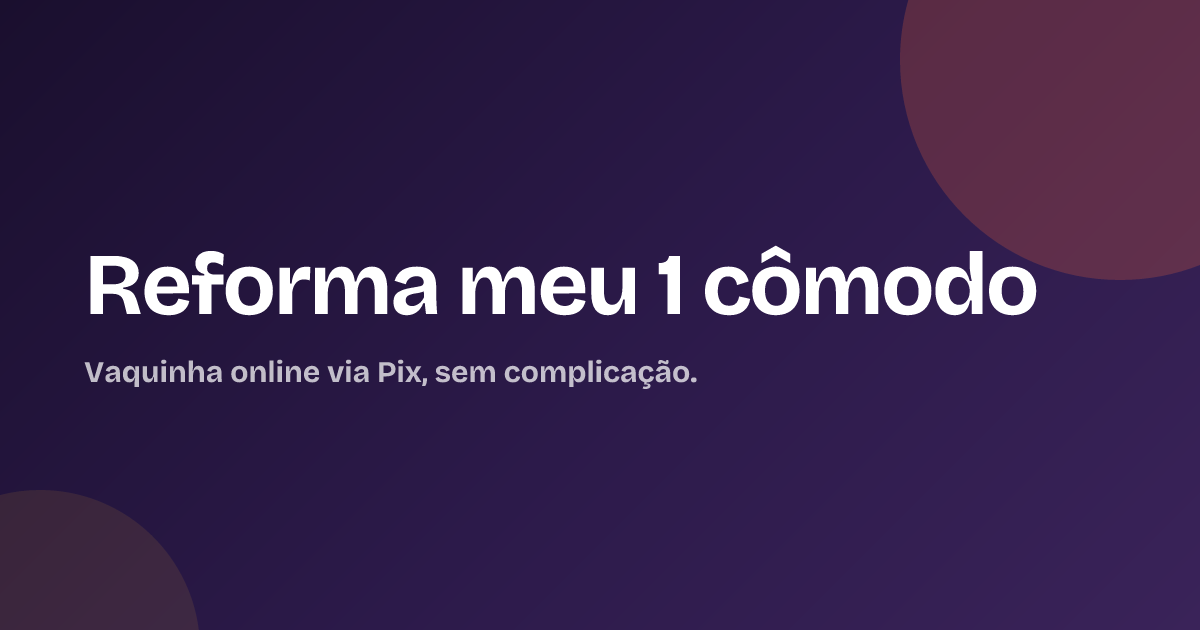 Reforma meu 1 cômodo