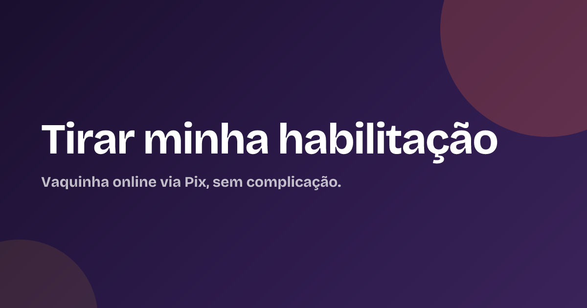 Tirar minha habilitação