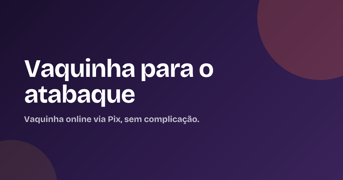 Vaquinha  para o atabaque