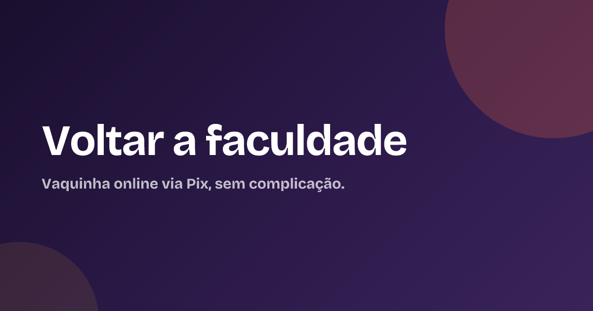 Voltar a faculdade