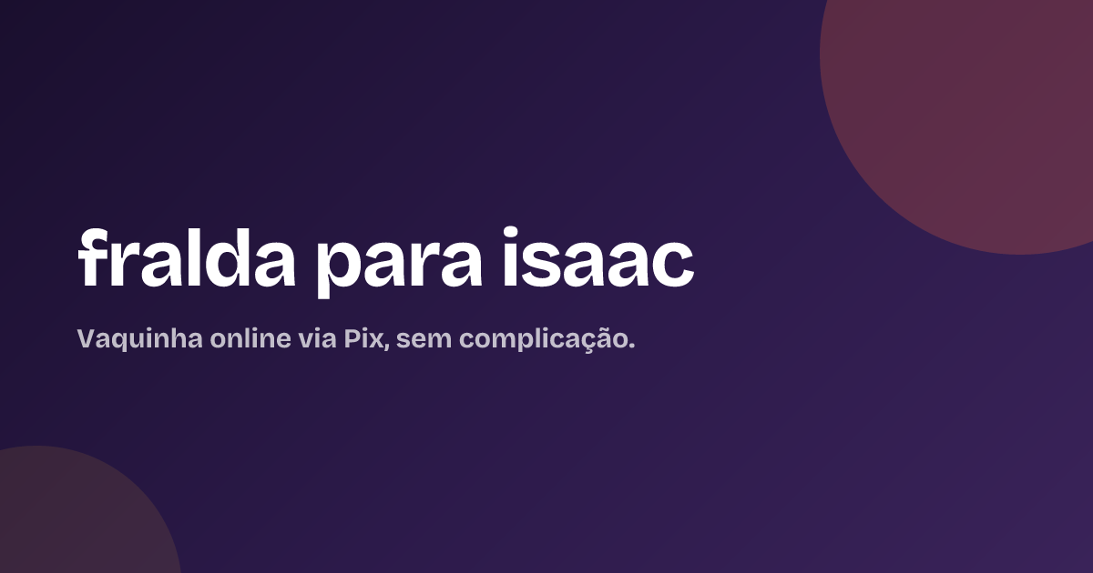 fralda para isaac